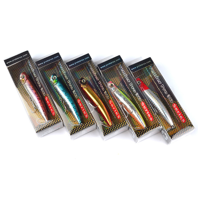 

Brand Freshwater Fishing bass Crankbait 9cm 10g Floating Swimming Plastic Laser Popper bait hooks Plastic Box Package
