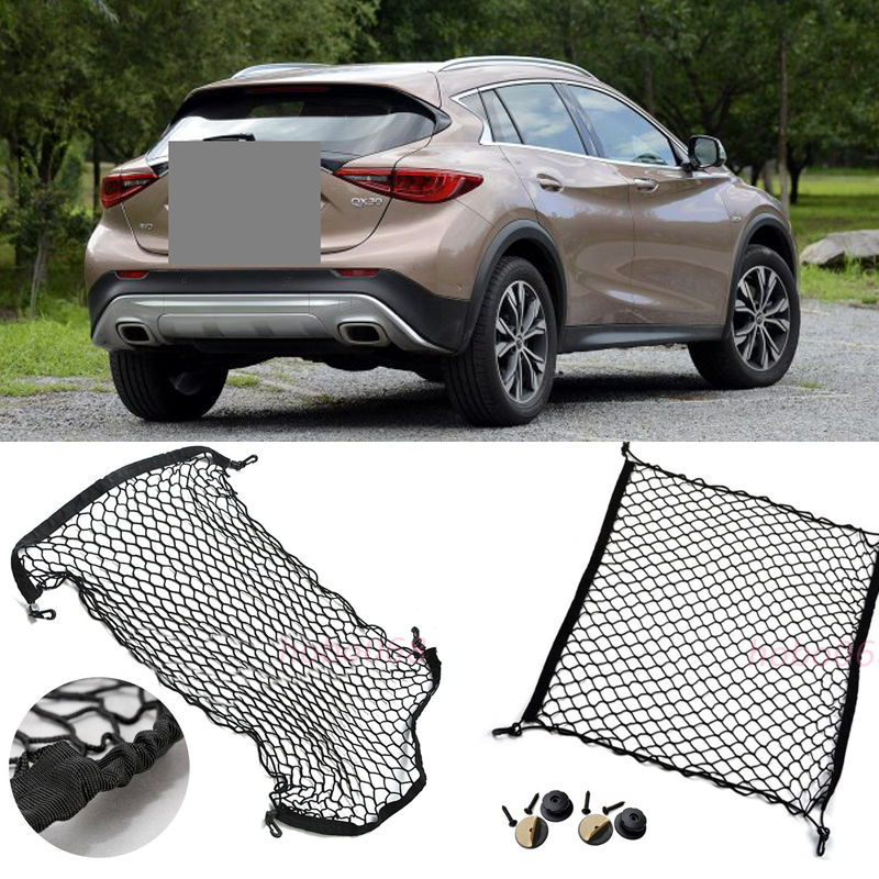 

For Infiniti J30 JX35 M35 M35h M37 M45 M56 Q30 Q40 Q45 Q50 Q60 Trunk Cargo Baggage Organizer Storage Plain Vertical Seat Net