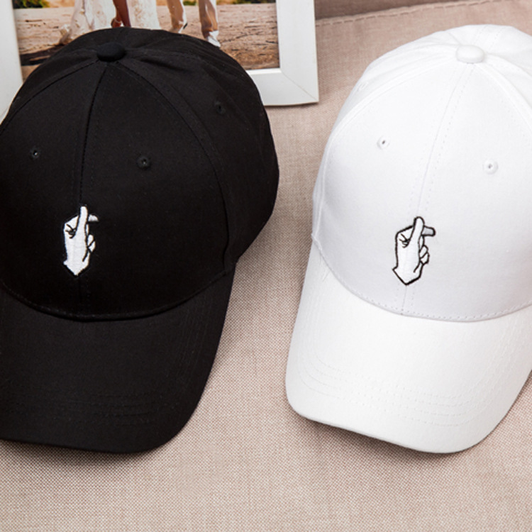 

1Pcs Spring Summer Love Gestures Finger Embroider Golf Baseball Cap Flipper Little Heart Love Sun Truck Hat Gorras, Pink