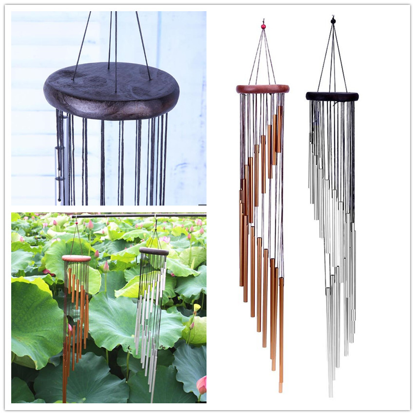 Profonde Résonance Carillon de vent en bois Décor de Jardin Yard