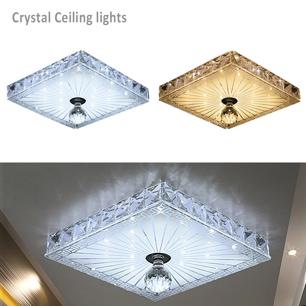 

Square Crystal plafonnier LED Ceiling Light Home Lighting ceiling luminaire light Modern Led Lamp