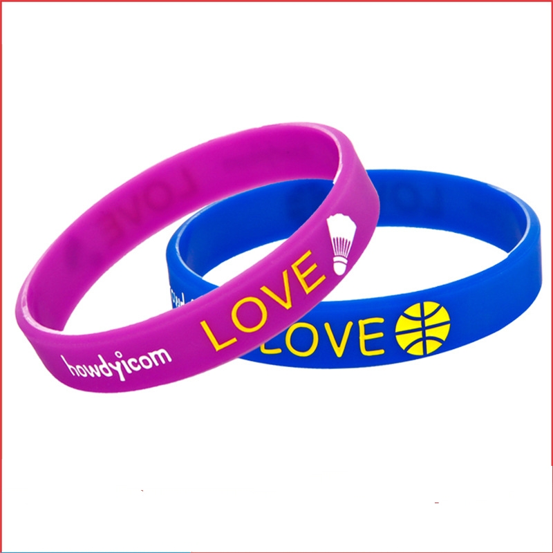 Jésus Aime Vous Silicone Bracelet Bracelet en Caoutchouc Lettre Imprimer Bracelet aléatoire