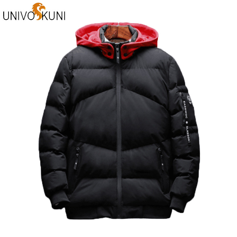 UNIVOS KUNI 2018 New Fashion Winter Jackets Men Outwear Warm Coat Parkas Thickening Casual Cotton-Padded Jas Plus Size 7XL J392