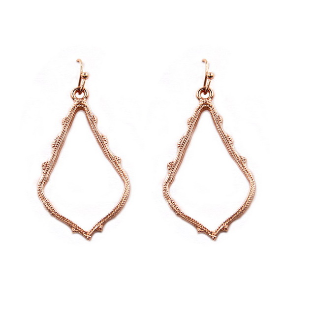 

2020Hot Sale Hollow Out Drop Earrings Filigree Gold Silver Plated Women's Fashion Gift Jewelry Earrings, Golden