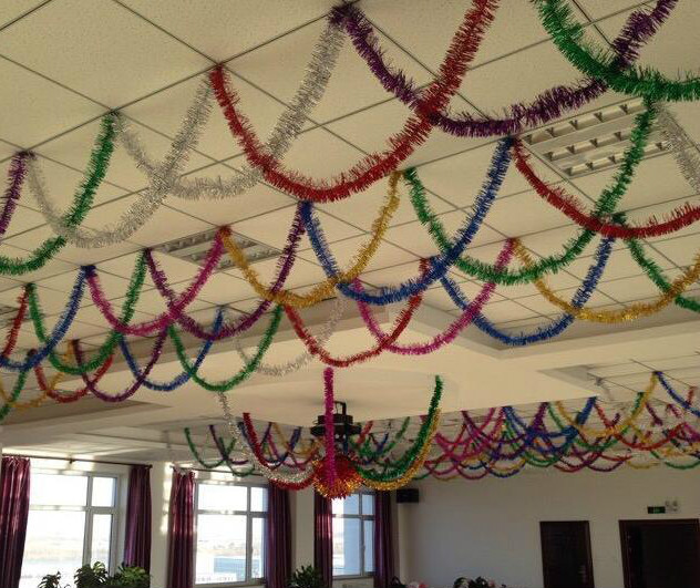 Hot Hot Hot 50strings 1 4m New Christmas Garland Tinsel Color Bar