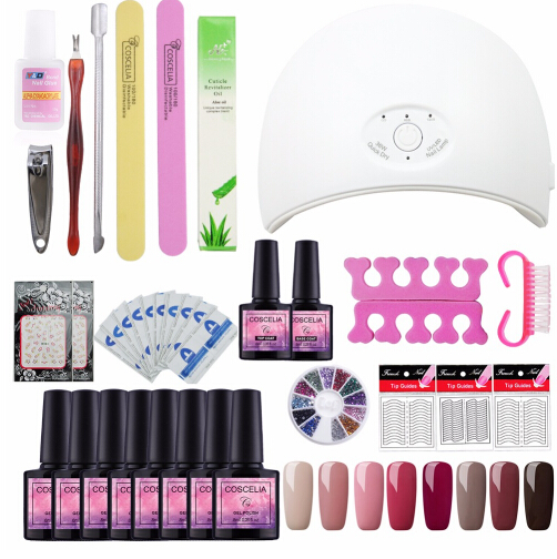 

24W/36W USB UV LED Lamp For Nail Dryer Machine 4pc/8pc Gel Polish Nail Art Tools Full Manicure Uv Nail Polish Laquer, As show