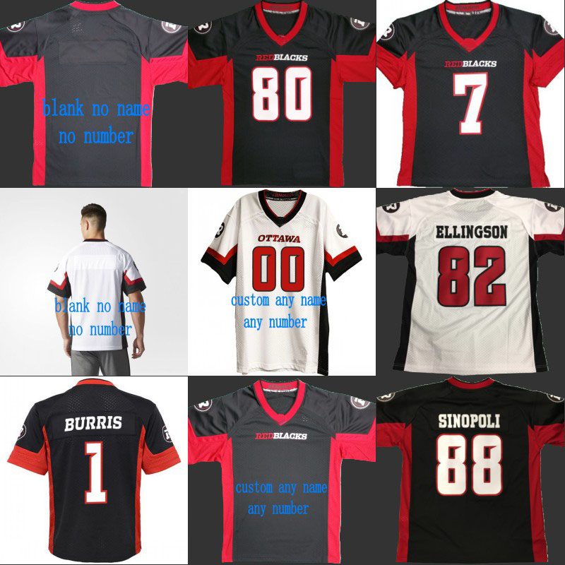 

2018 New Style Ottawa Redblacks 7 Darien Harris 1 Henry Burris 80 Chris Williams 82 Greg Ellingson 88 Brad Sinopoli Football Jerseys, 82 black