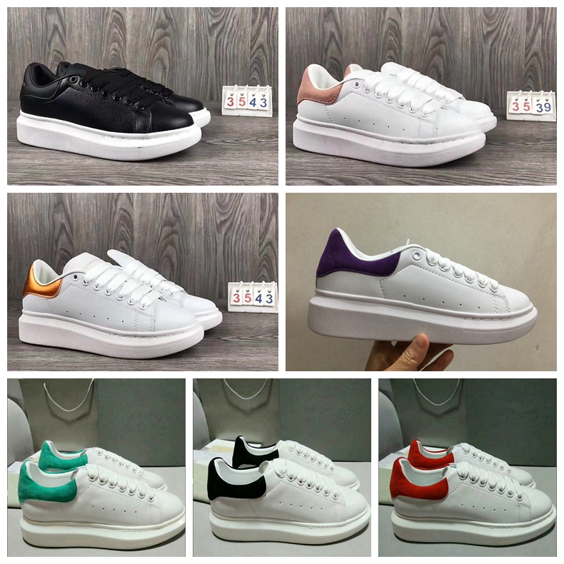 2018 Hommes Femmes Skate Chaussures Mode Luxe Blanc Plate-forme En Cuir Chaussures Plate Chaussures Casual Chaussures De Mariage De Mariage Dame