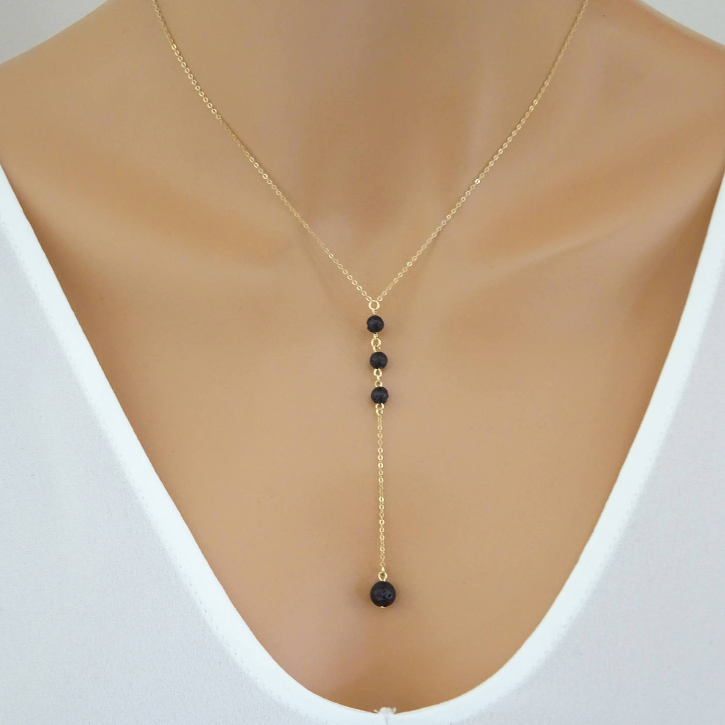 

6 Style Black Lava necklace Stone Beads Aromatherapy Essential Oil Perfume Diffuser Necklace Jewelry Women