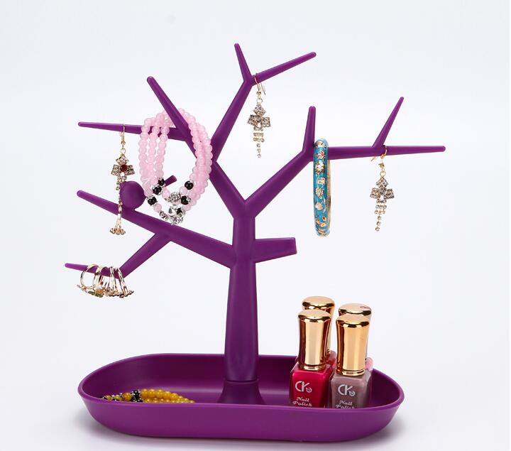 

Multifunctional new Jewelry Bracelet Necklace Earring Ring Display Stand Organizer Holder Plastic Bird Tree Jewelry Cosmetic Display Rack