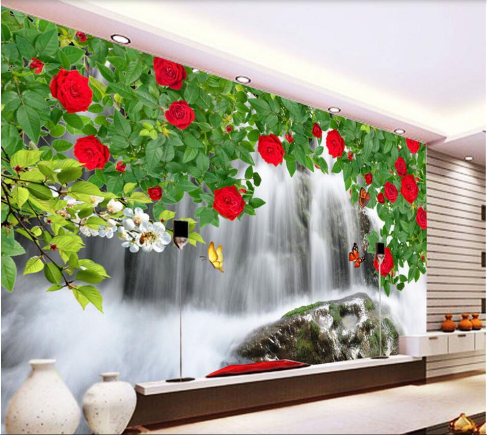 

3d room wallpaper custom photo non-woven mural Romantic beautiful waterfall landscape 3D living room murals wall wallpaper for walls 3 d, Picture shows