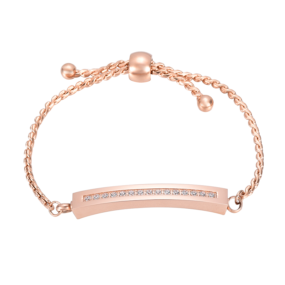 

Stainless Steel Bracelet Cremation Jewelry Crystal Memorial Ashes Keepsake Urn Funeral Casket Women's Bracelet IJB6998