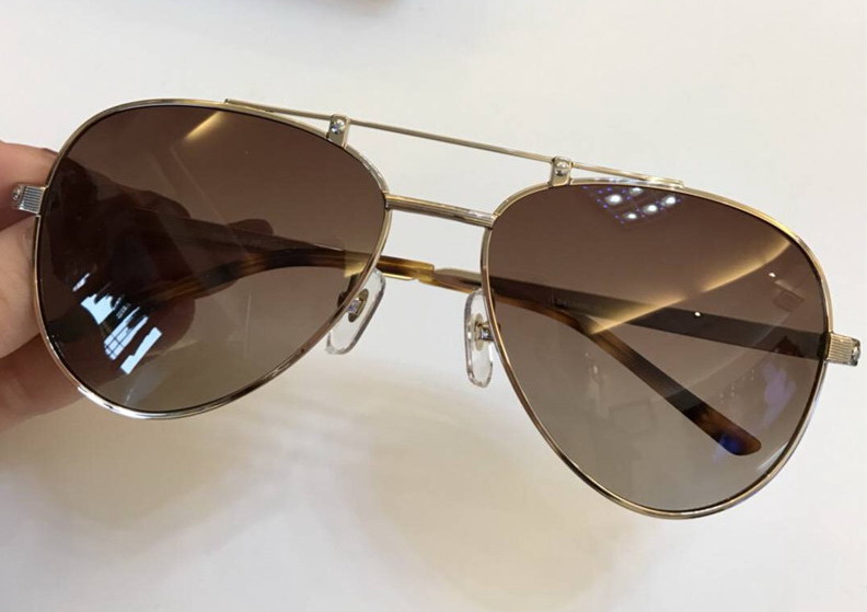 2018 vintage Men FRAMES WOOD SLIVE GOLD SUNGLASSES Wood Half Rim Eyeglasses plated Santos Sunglasses New in Box numC181279