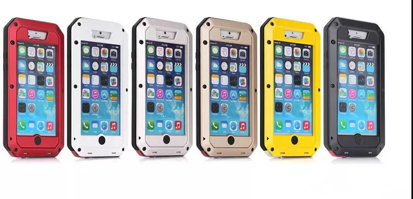 

Luxury Shockproof Waterproof Powerful protection Aluminum Gorilla Glass Metal Cover Cell Phone Cases For iPhone X 4 5 6 6s 7 8 plus