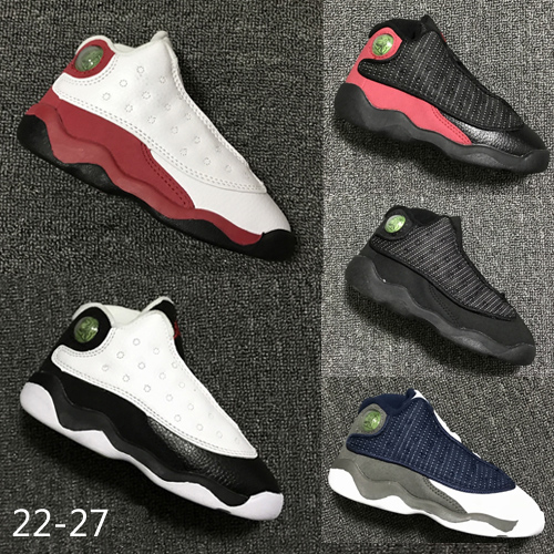 

Boys Girls 13s OG Black Cat Basketball Shoes Childrens Sports Shoes Baby Kids shoes Birthday Gift Eur 22-27, Color 1