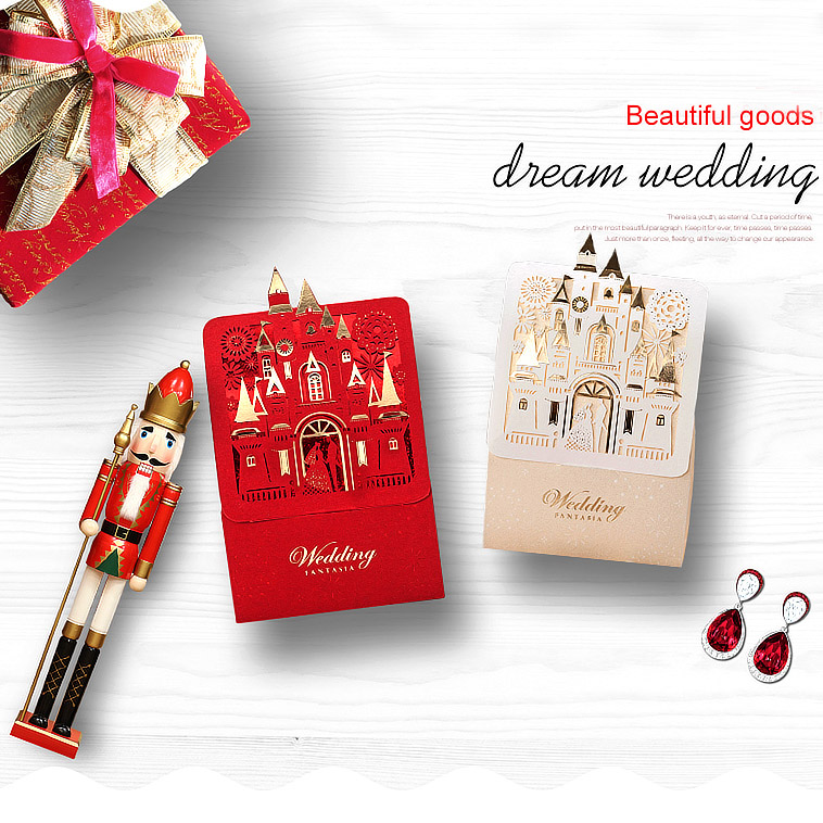 Wedding Party Favor Holders Gift Boxes Love Castle Chocolate Favors Paper Bags Candy Box-image-396436107