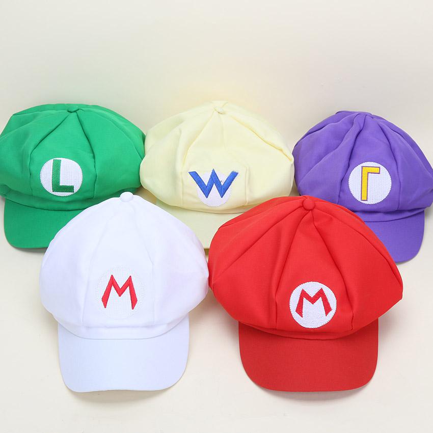 Super Mario Sombrero Mario Luigi Wario Waluigi Gorra Disfraz Anime Disfraz Vestido