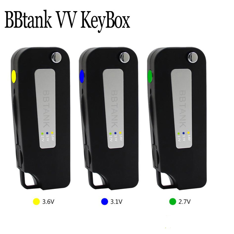 

New Version 100% Original BBtank VV Key Box 2.6 3.1 3.6 Adjustable 350mah USB Build-in Keybox Battery For 510 Cartridges