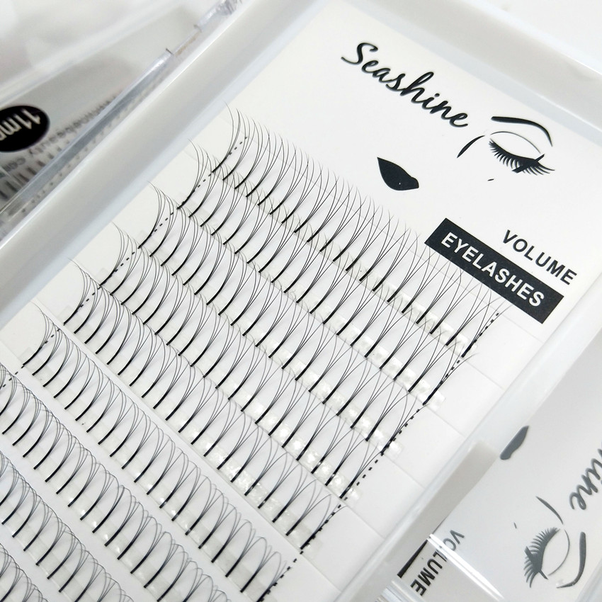 

12 rows 3D Long Stem False Eyelashes Fans Single Root Volume Clustered Eyelashes Safe Long Black Professional Fake Mink Lashes Free Shipping