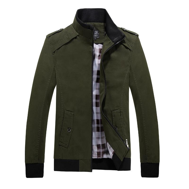 2018 Cargo Jacket Man Casual Men Jackets Khaki Slim Fit Brand Work Jackets Cotton Outerdoors Solid homens s casaco Veste Homme
