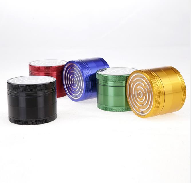 

63MM Height 47MM Aluminum CNC Four Layer New Labyrinth Smoke Grinder