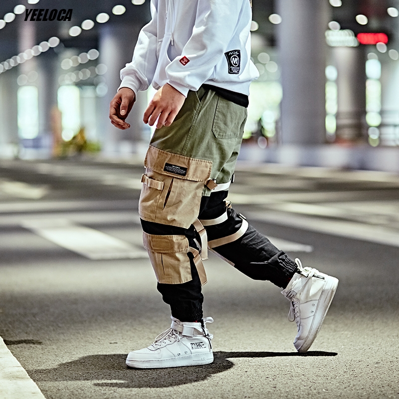 

New Men Women 3M Reflective Letter Harem Pants Summer Hip Hop Wild High Street Splicing Casual Sweatpants Trousers, Black