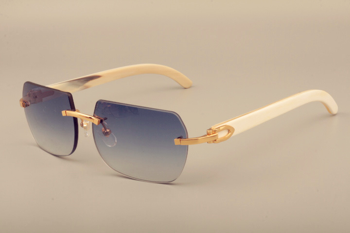 

Direct new natural white-angle sunglasses, 8100906 personalized custom sunglasses, can be engraved lenses, size: 56-18-140mm sunglasses,