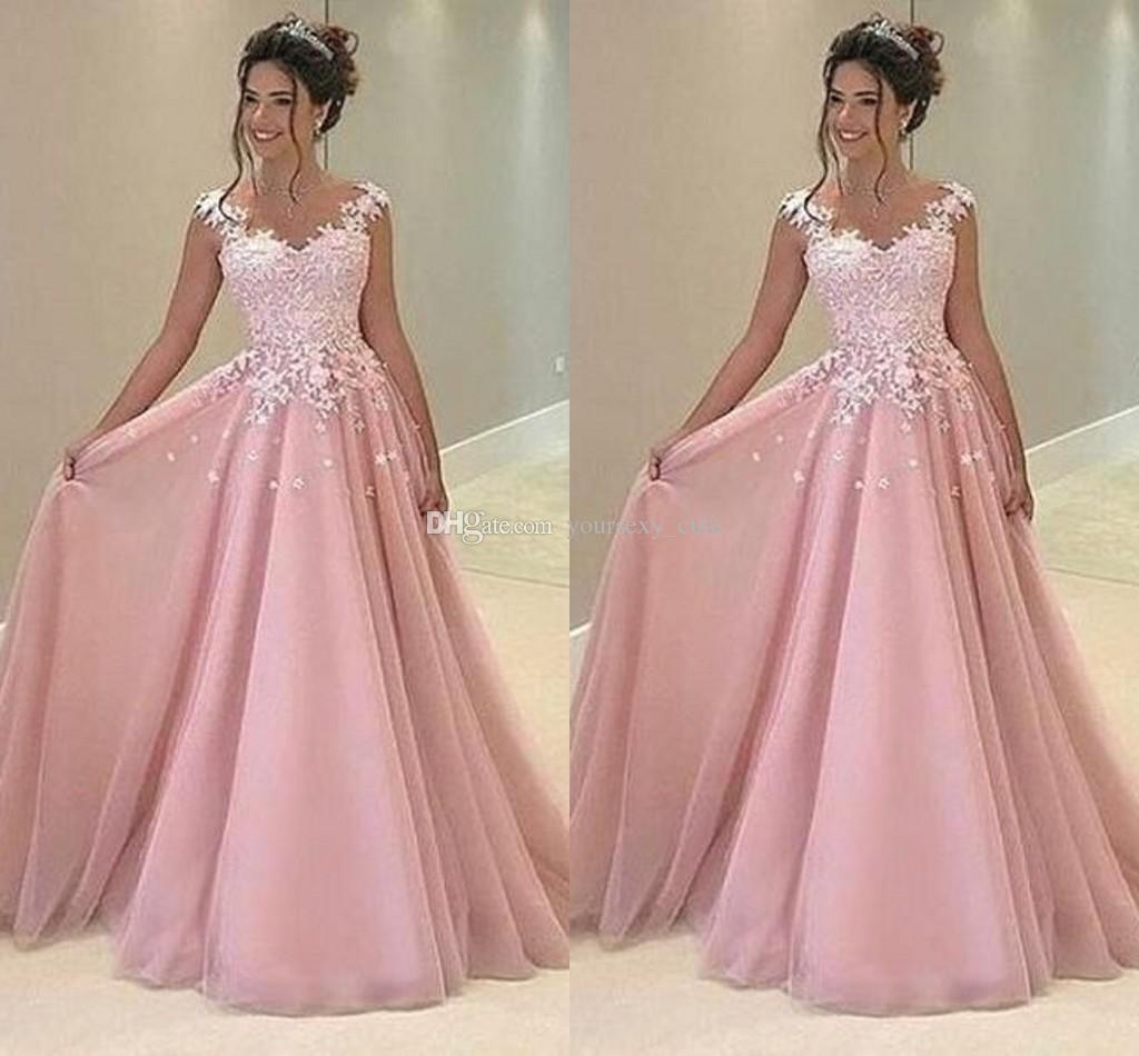 rose pink long dress