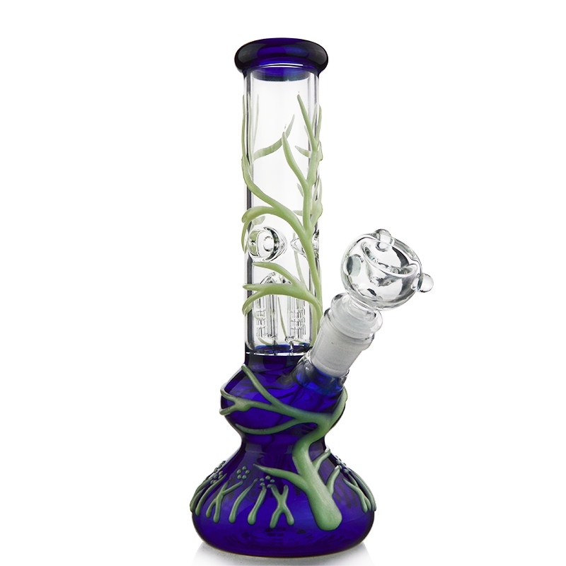 

Comb Disc Perc Glass Bongs Glow In The Dark Dab Rigs 4 Arms Tree Hookah Water Pipes 18mm Joint With Downstem GID01
