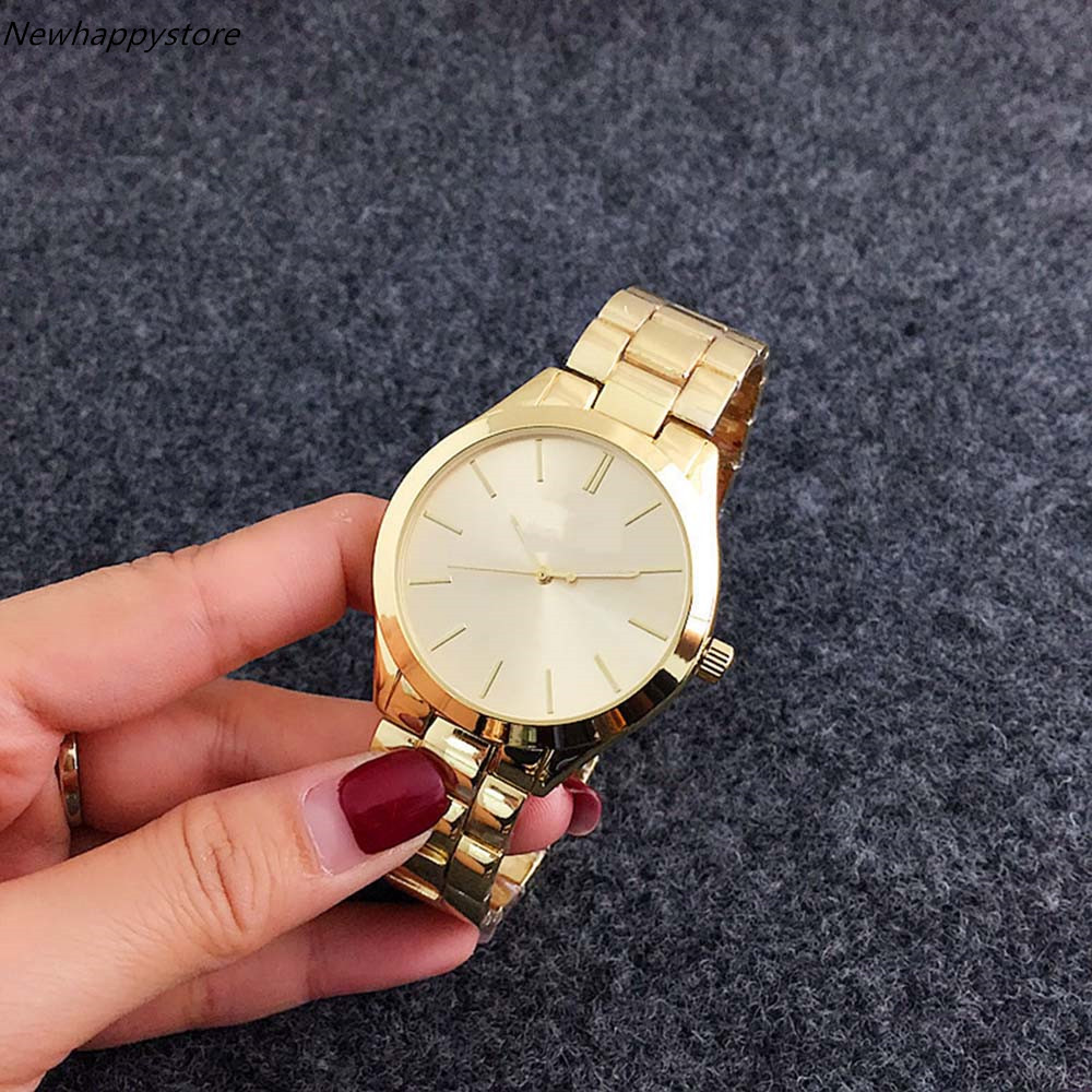 

Direct Selling Top Fashion Lovers Women Watches Mens Stainless Steel Watch Ladies Wristwatch Clock Relogio Feminino, Gold