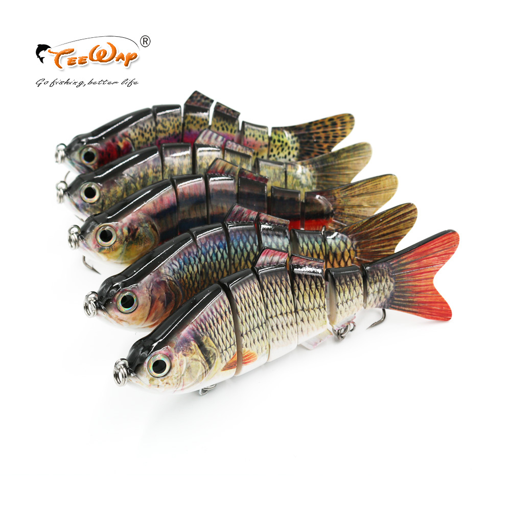 

New Artificial Bait Big Fishing Lure 6 Segment Swimbait Crankbait Hard Bait Slow 110g 20cm Fishing hooks