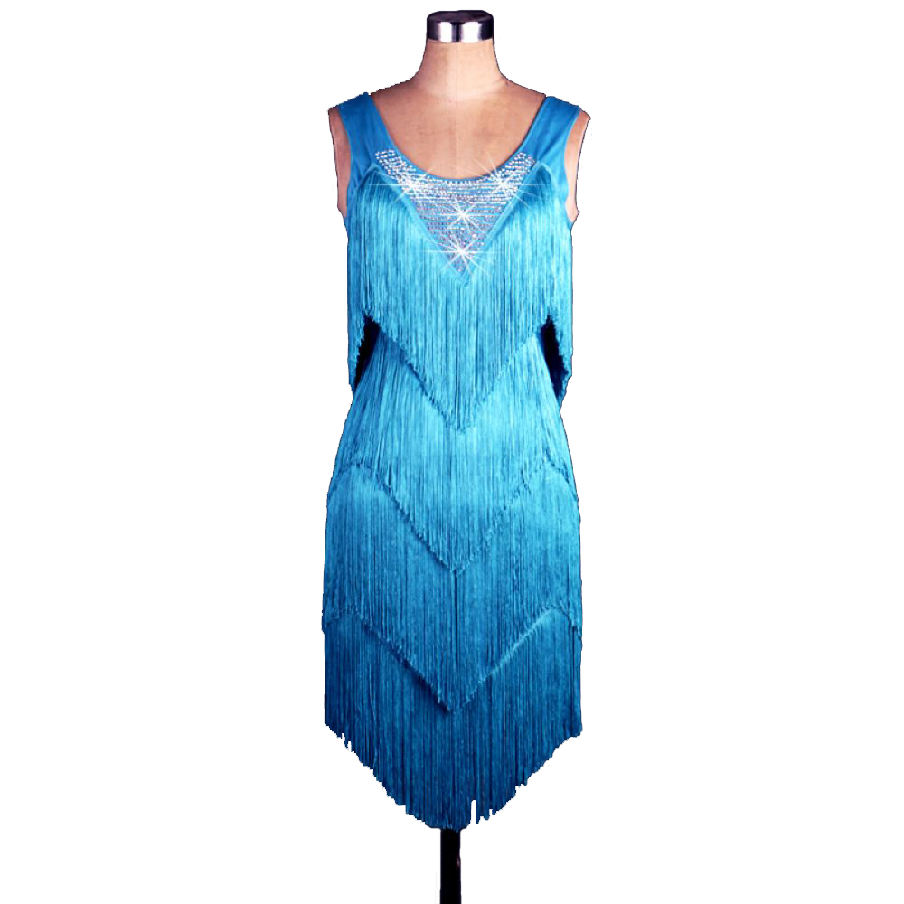 

Latin Dance Dress Women Girls Salsa Dance Competition Dresses Samba Costumes Customize Size D0529 Rhinestones Tassels 10 Choices, Fluorescence green green