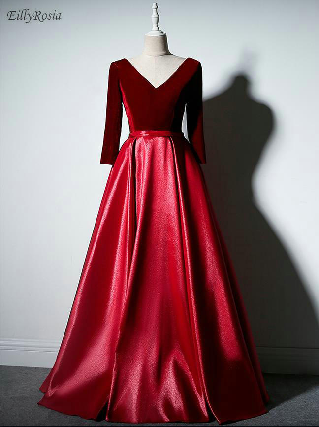 satin velvet dress