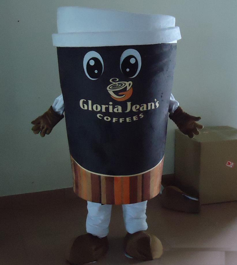 

2018 High quality hot big coffee cup mascot costume for adult to wear for sale, As photo show