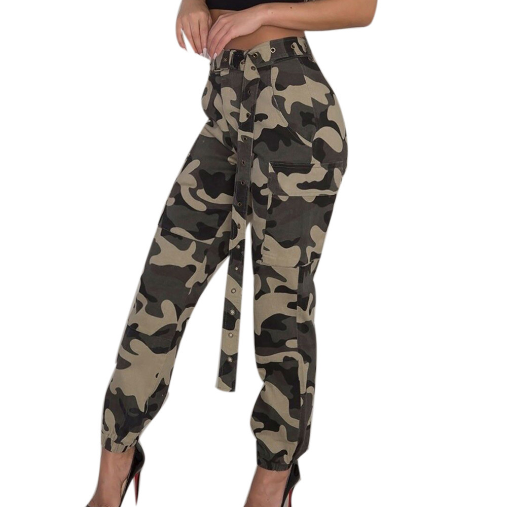 Wholesale Best Quality Gender Camouflage Pants Womens Camo Cargo Sweat