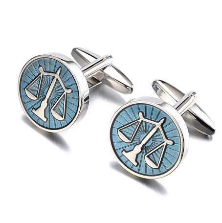 

Libra Scales Cufflinks Lepton Stainless Steel Round balance Cuff links for Mens Shirt Studs Gift Lawyer Relojes gemelos