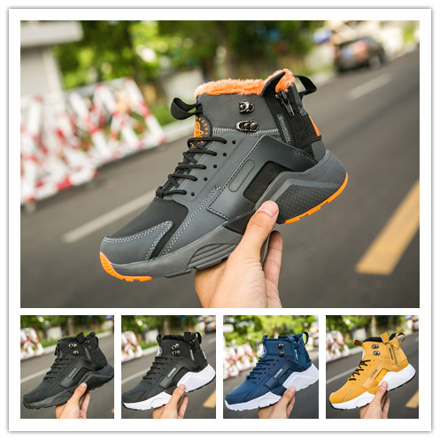 Huarache 6.0 Chaussures de course Velvet Mens Designer Chaussures Zipper Noir Blanc Femmes Formatrices Baskets Casual Randonnée Jogging Sport en