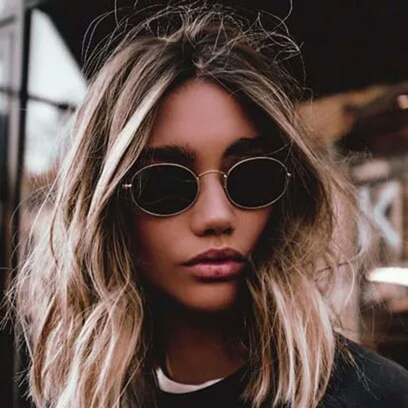 

cute sexy retro oval sunglasses women famous brand small gold black 2018 vintage retro sun glasses female red eyewear oculos
