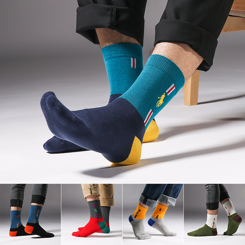

5 Packs Men's Funny Casual Combed Cotton Novelty Crazy Fancy Socks, Multi