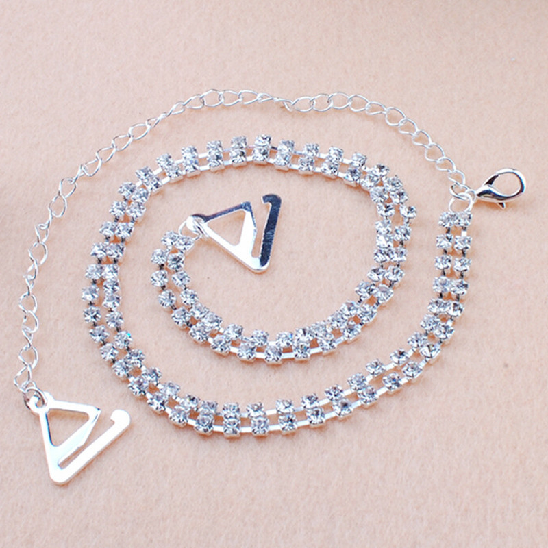 

Transparent Clear 2 Rows Crystal Gorgeous Prom Diamante Rhinestone Bra Straps Belt