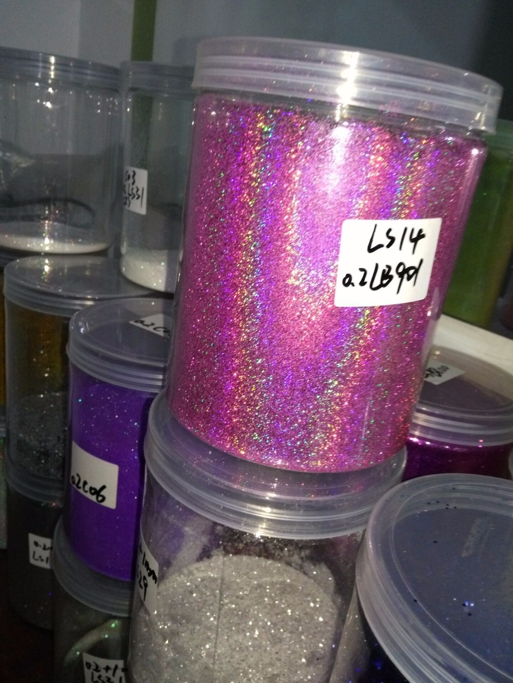 

1/128"(0.2MM)008inch-light Fuchsia Holographic Glitter Rainbow Laser Powder Nail Pigment - for Nail Art-LB-901-200g/lot, Silver;gold