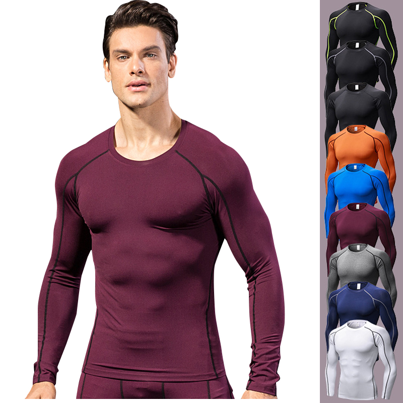 Men/'s Athletic Elastic Long Sleeved Hooded Reflective Fast Dry T-shirt Sport Top
