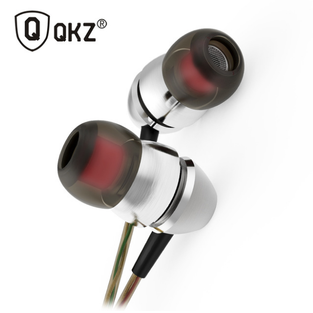 

QKZ X8 In Ear Earphones Earbud Music Bass Mobile Phone Computer Headset go pro Head Phones Studio fone de ouvido auriculares, Silver