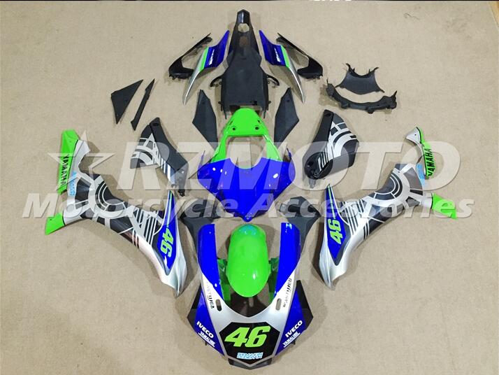 

3 free gifts Complete Fairings For Yamaha YZF 1000-YZF-R1-15 YZF-R1-2015 Motorcycle Full Fairing Kit Green Blue I15