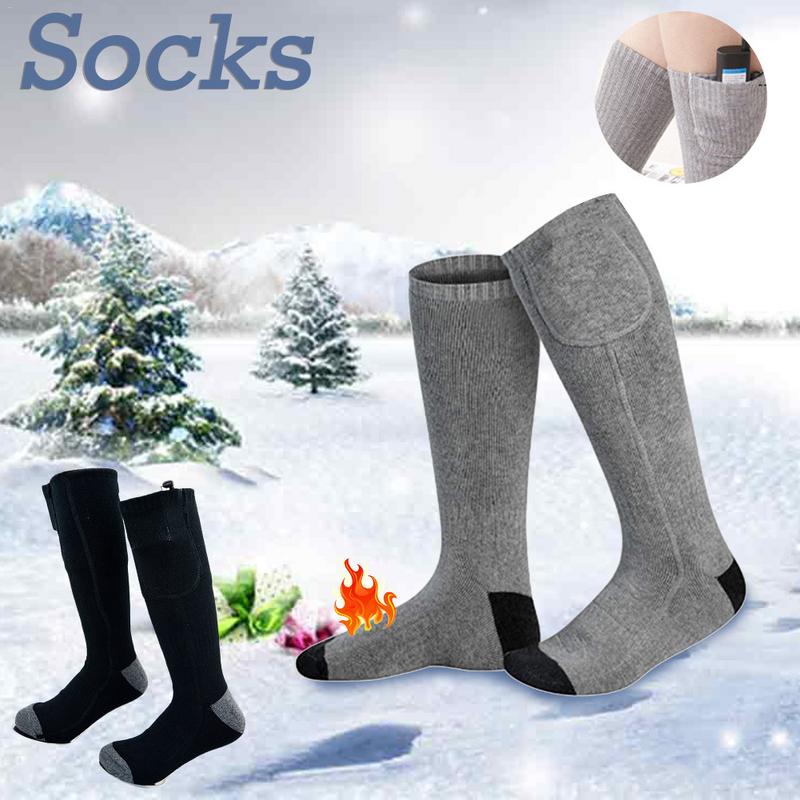 

Electric Heated Socks with Rechargeable Battery for Chronically Cold Feet Large Size USB Charging Heating Socks, Black