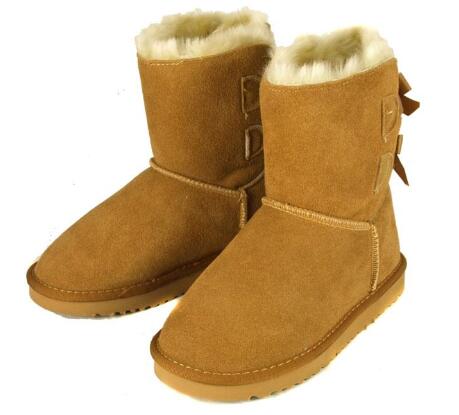 DORP SHIPPING 2018 New Fashion Australia classic tall winter boots real leather Bailey Bowknot women's bailey bow snow boots shoes boot