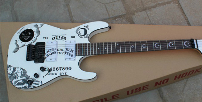 Nouvelles guitares ES KH-2 Kirk Hammett Ouija guitare électrique en couleur blanche livraison gratuite