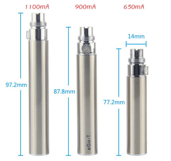 

Ego t Battery Ego-t Batteries 510 Thread Atomizer Clearomizer Vaporizer Mt3 CE4 CE5 CE6 650/900/1100mAh In Stock Fast Shipping