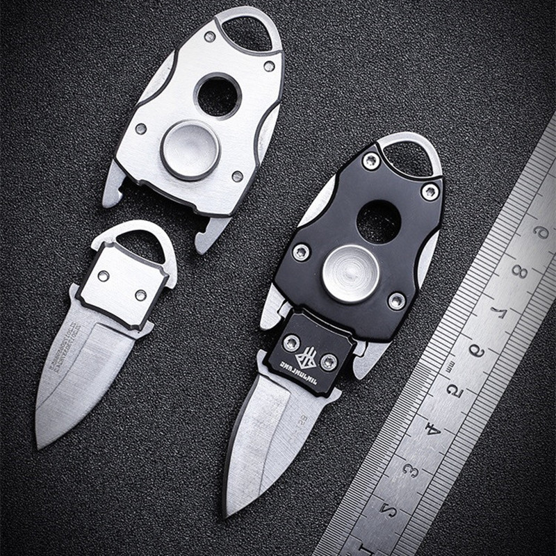 

2020 New Free Shipping Outdoor Mini Gyro Folding Military Knife Self-defense Wilderness Survival Sharp Tactical Hunting Knives EDC Tools