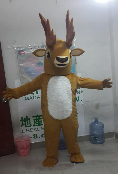 

2018 High quality adult cutest high-end Christmas deer cartoon mascot costume, As picture